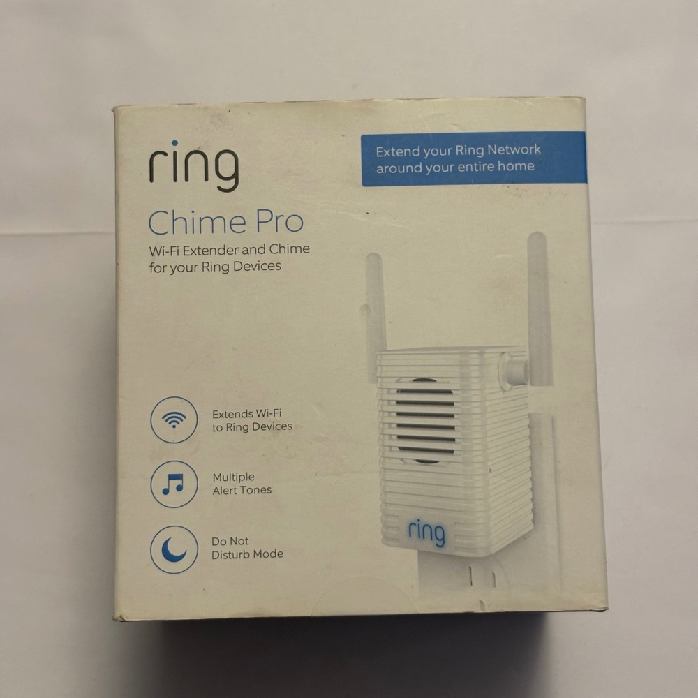 Ring Chime Pro Wi-Fi Extender and Chime for Ring Devices White 88LP000CH000
